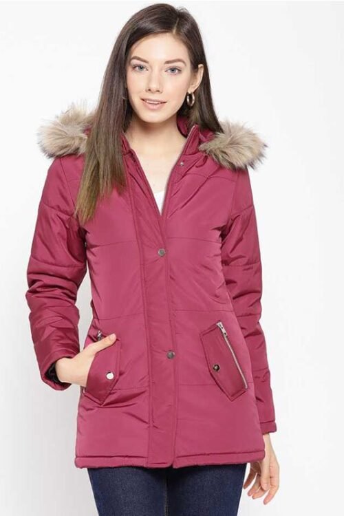 FIT Full Sleeve Solid Women Parka Jacket