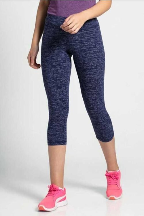 Knit Sports Capri Women Blue Capri